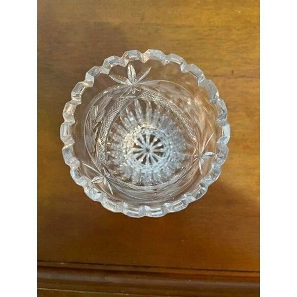 Crystal Chardonay Cut Crystal Vase 7 Inch - Picture 6 of 9